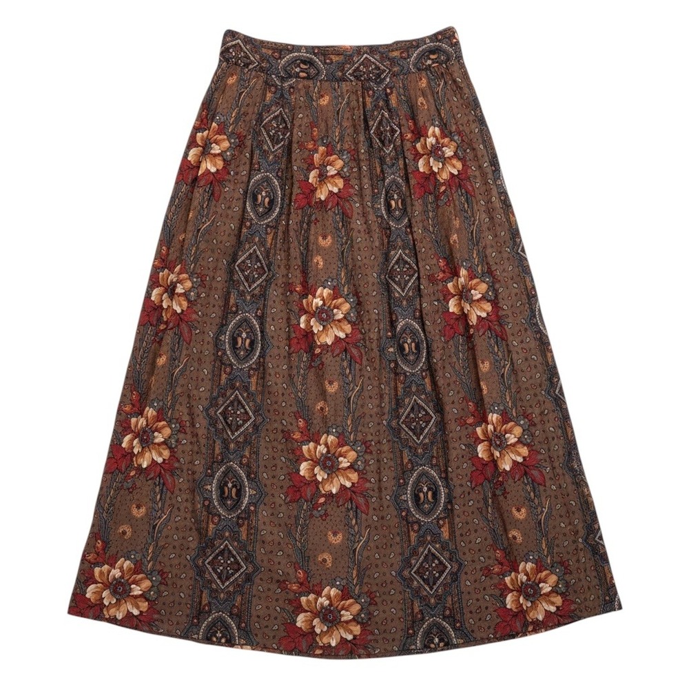 Vintage ILGWU Union Made Floral Paisley Skirt